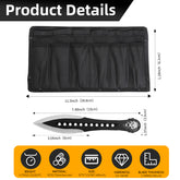 THROWFUN 5/10 Pack 9Cr17 stainless steel- 7.48''(length) 0.09''(thick) , throwing knives set  Full-Tang Throwing Set, with Nylon Sheath for Competition and Recreation Black Darts-FB-YF025